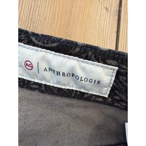 AG for Anthropologie The High Rise Steve Ankle Pant Velvet Paisley 31 - Picture 6 of 8